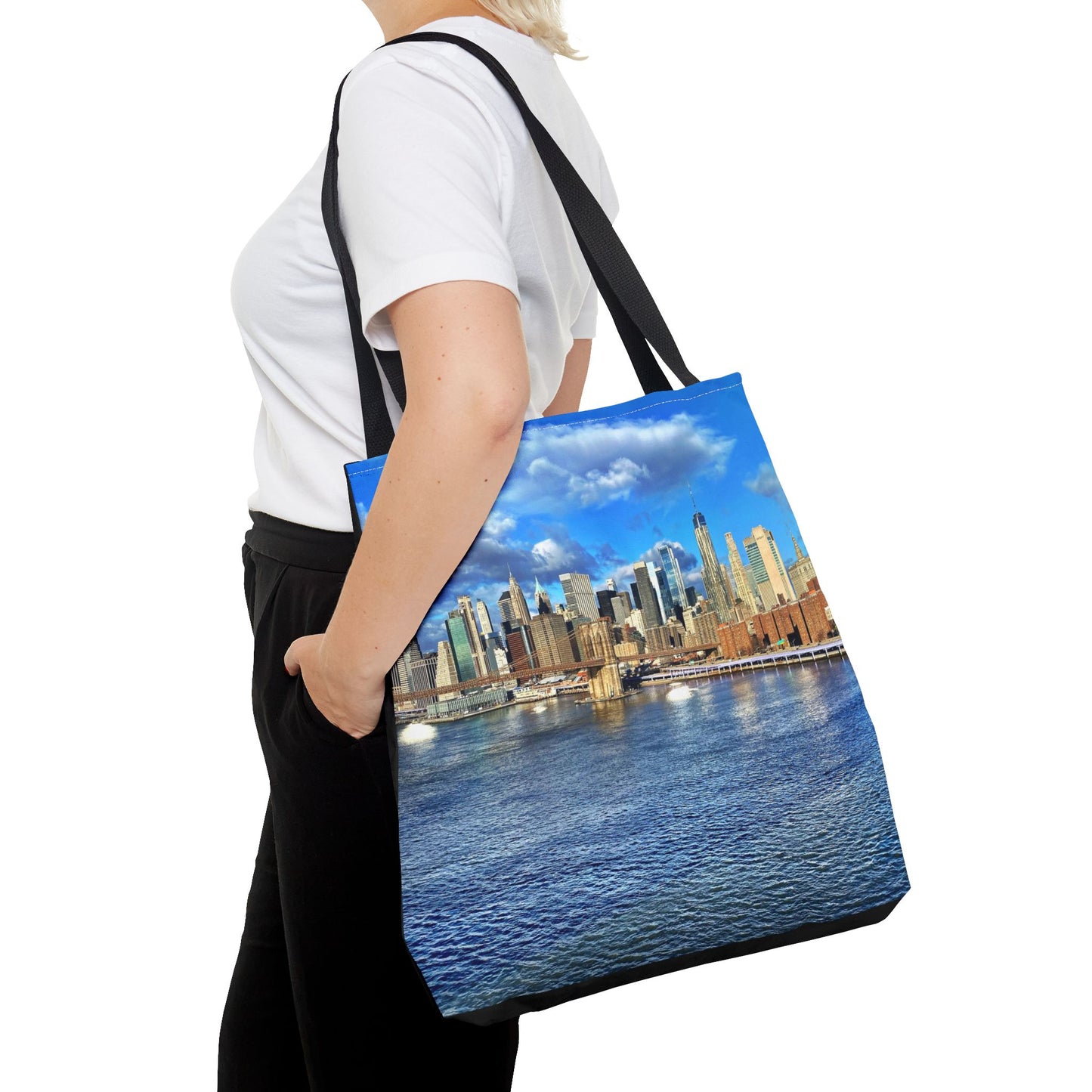 Walking Manhattan Bridge Tote Bag